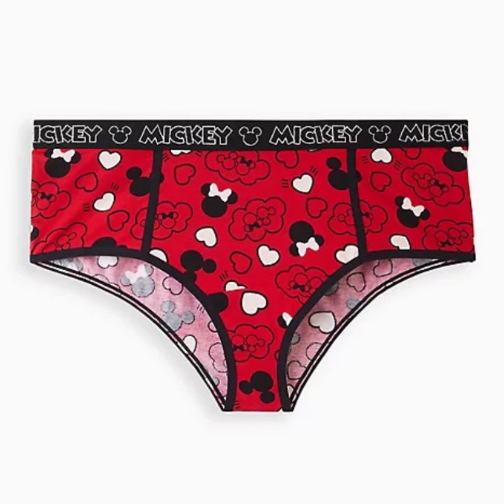 TORRID CHEEKY PANTY - DISNEY MICKEY MOUSE I HEART U RED